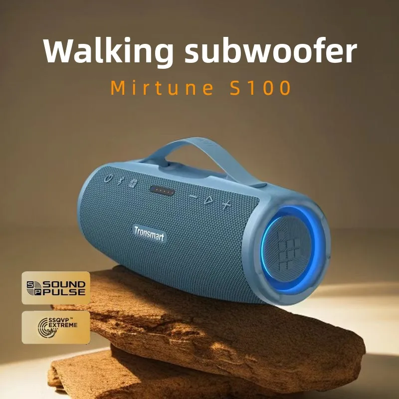 For Tronsmart S100 50W Portable Bluetooth Speaker IPX7 Waterproof 20H Battery TWS Stereo Deep Bass Outdoor Audio