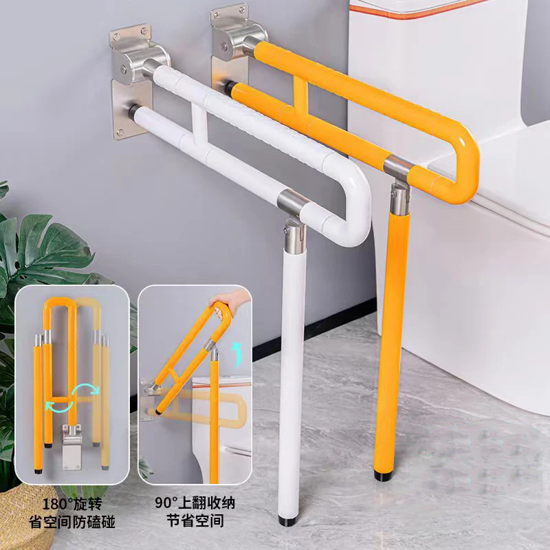 Stainless Steel Toilet Safety Frame Rail Shower Grab Bar Bathroom Folding Handrail Shower Handle Grab Bars for Aged People