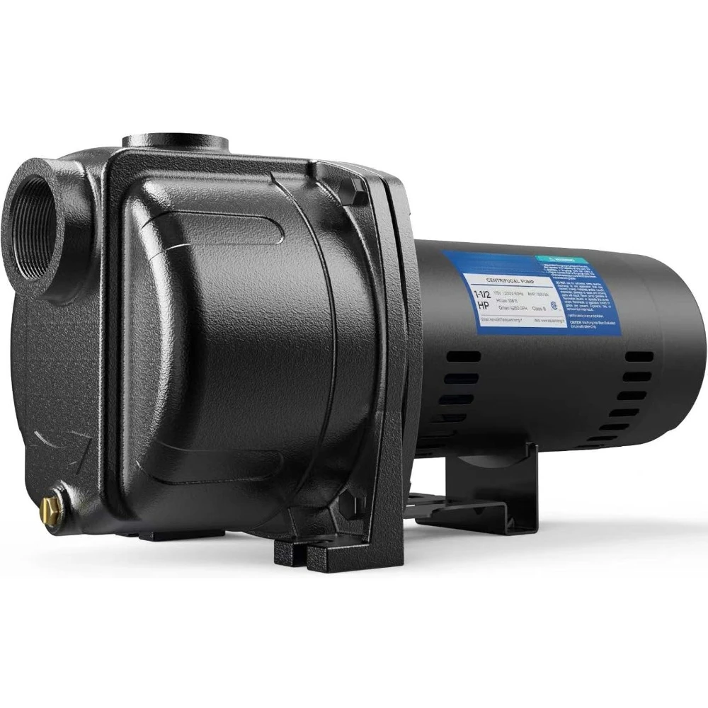 1.5 HP Centrifugal/Jet Pump, 4250 GPH, 115/230V, Durable Cast Iron Pumps for Lawn Sprinkler and Irrigation, Water Pump