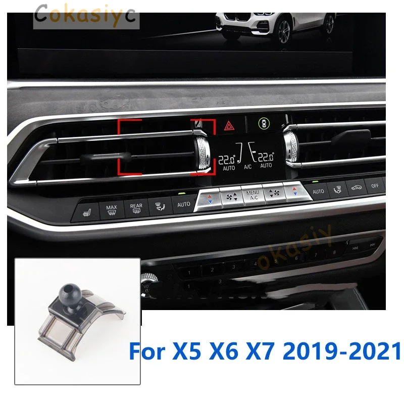 Автомобильный держатель для телефона, специальные крепления для BMW X5 X6 G05 G06 F15 F85 F16 E72 GPS, фиксированный кронштейн, основание 17 мм, аксессуары 2003-2021 Автомобильный держатель для телефона, специальные крепления для BMW X5 X6 G05 G06 F15 F85 F16 E72 GPS, фиксированный кронштейн, основание 17 мм, аксессуары 2003-2021