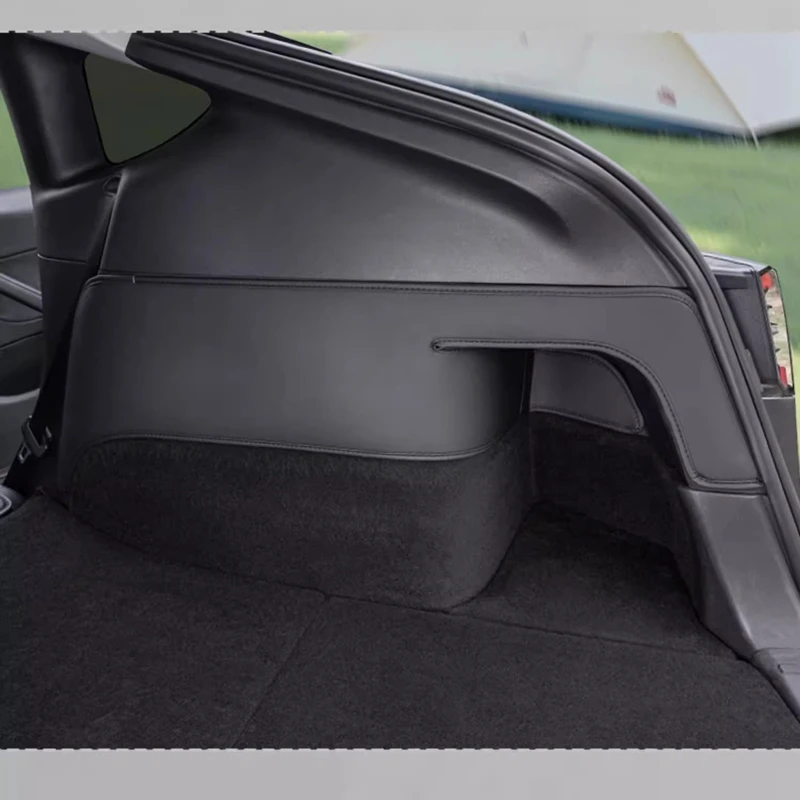 Hinten Stamm Beide Seite Wachen Für Tesla Modell Y PU Leder Oberfläche Ecke Schutz Abdeckung Cargo Liner Protector Anti-schmutzige Pads – Detail 7