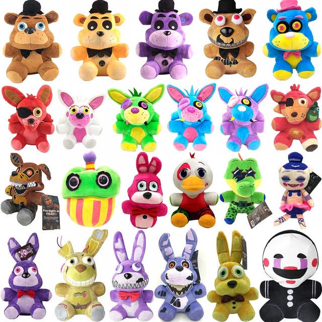 Fnaf-ぬいぐるみ,18cm,フレディ,カエル,クマ,フォクシー,ウサギ,ボニー,カシ,車,5の夜,フレディ,ぬいぐるみ - AliExpress