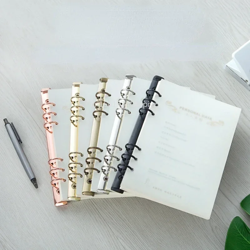 A6 A5 B5 Stationery Accessory DIY Notepad Metal Binder Clip Loose-leaf File Folder Notebook Binding Hoops Ring Binde