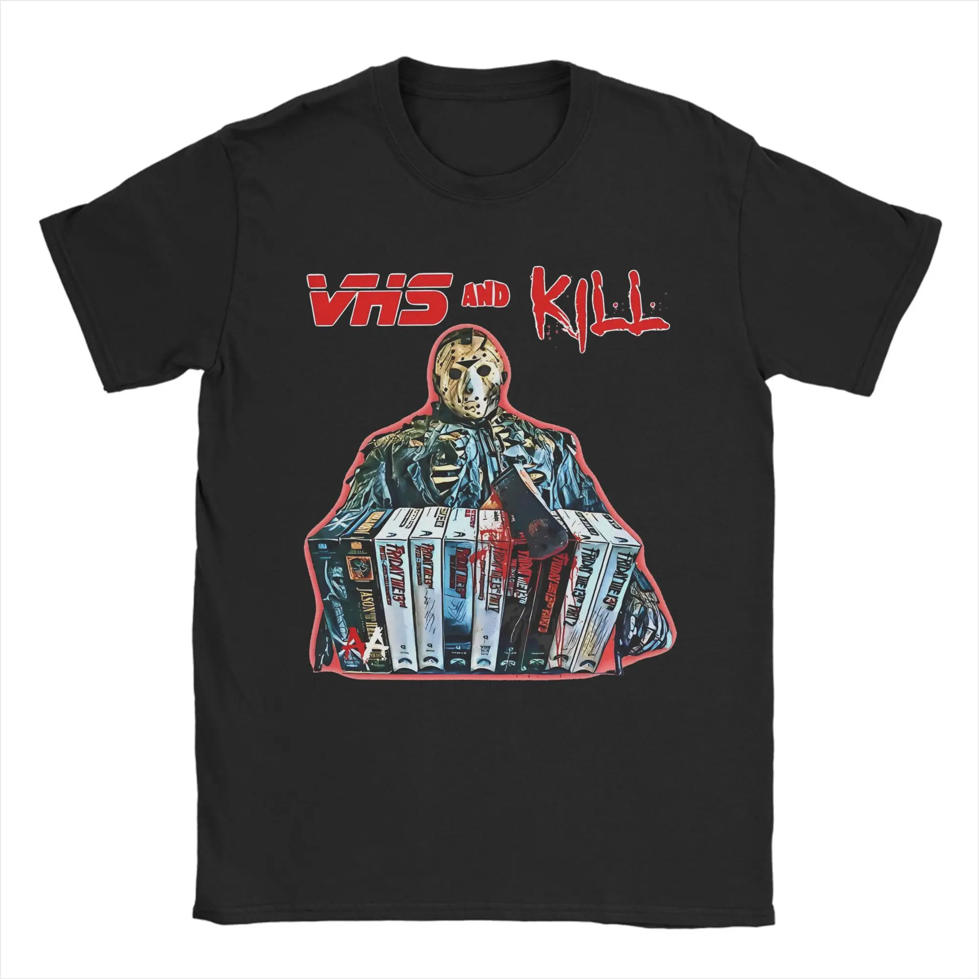 

VHS and Kill Jason Voorhees T-Shirts Friday 13th Horror Friday 13th Crazy Pure Cotton Tee Shirt O Neck T Shirt