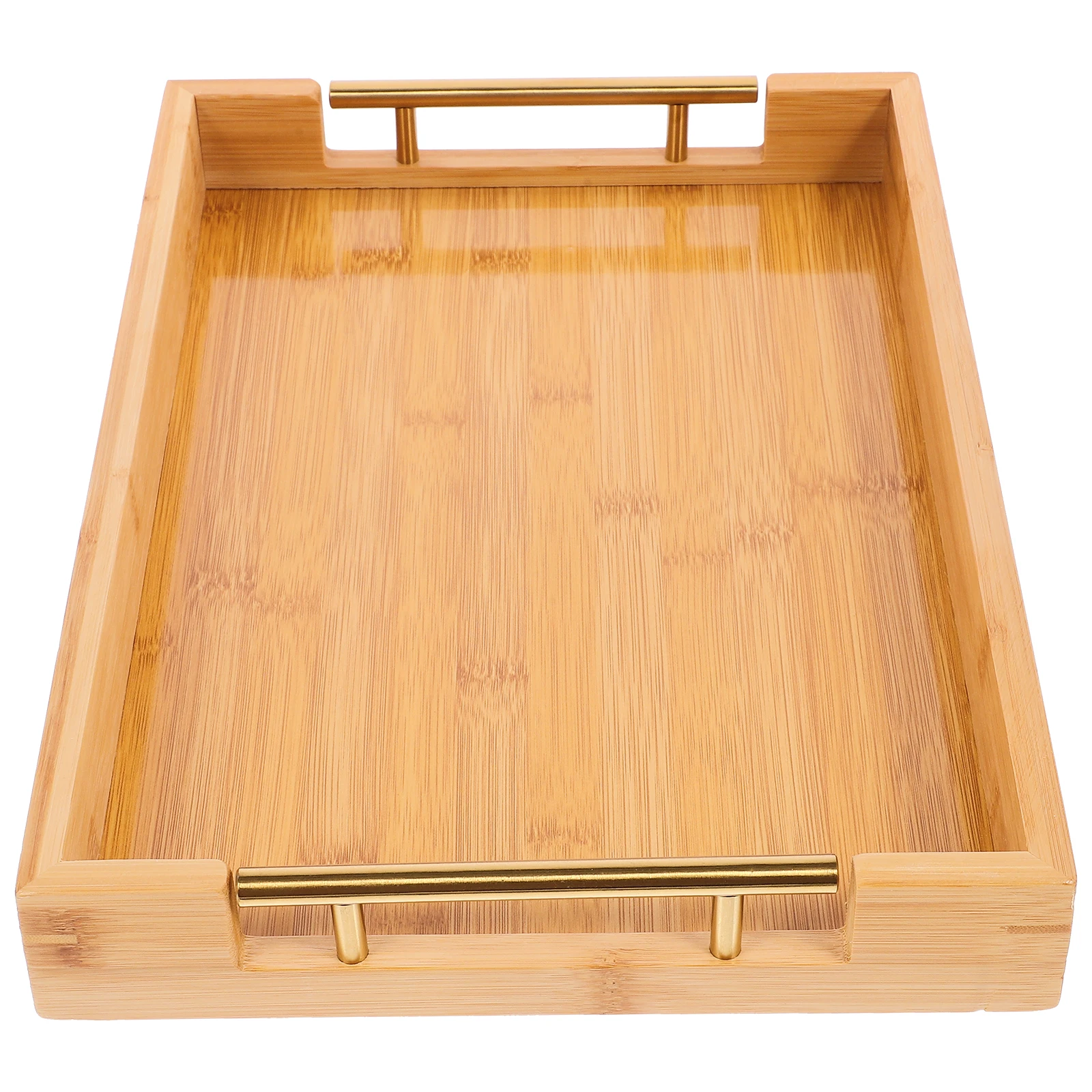 

Solid Wood Tea Tray Bamboo for Serving Food Rustic Style Household Room Cup Ceremony