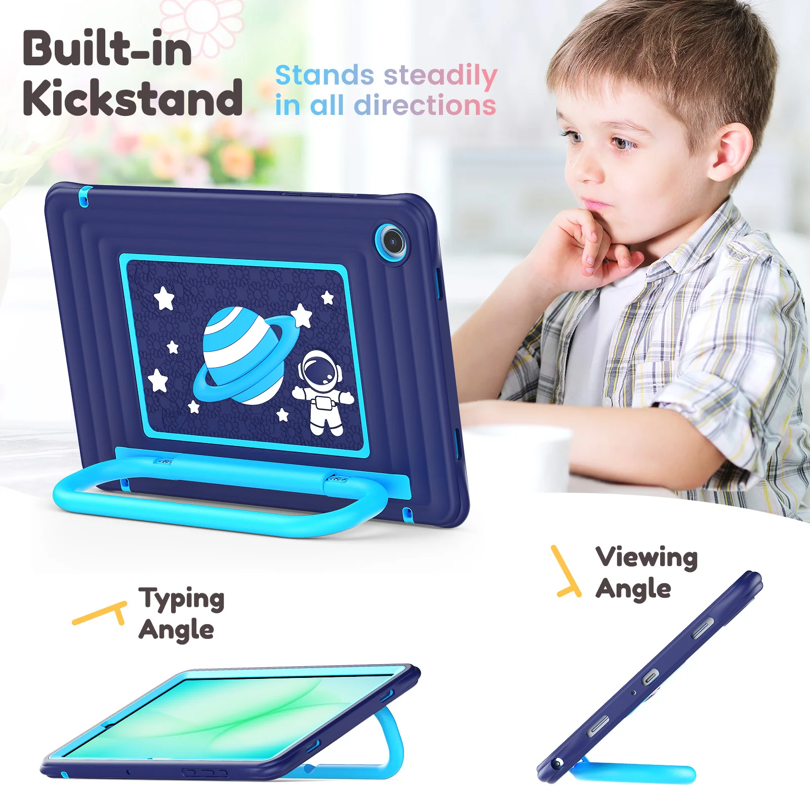 

Rugged Stand Case Universal For Samsung Galaxy Tab A11 A9 Plus 11inch SM-X230 X235 X236 X210 X215 X216 X218 Folable Handle Cover
