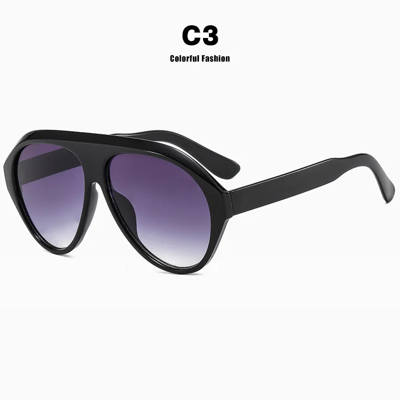 Übergroße Pilot Sonnenbrille Frau Luxus Marke Vintage Ein Stück Sonnenbrille Für Dame Beliebte Großen Rahmen Shades Brillen UV400 – Detail 8