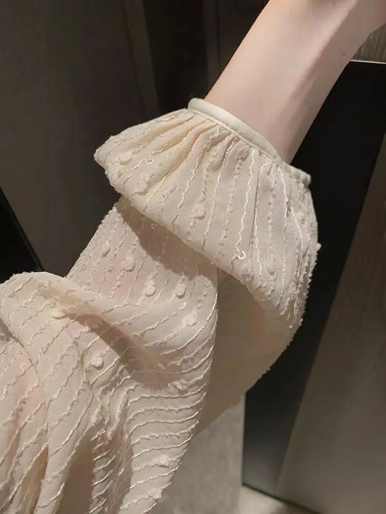 French Style Waist Cinching Slimming Gentle Style First Love Dress Light Mature and High-end Temperament Long Style Super Dresse