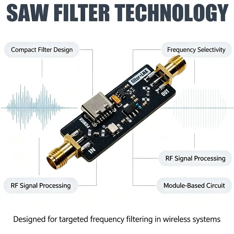 [B24B!】 915Mhz RF Module Filter SAW Active Filter Low Noise Amplifier