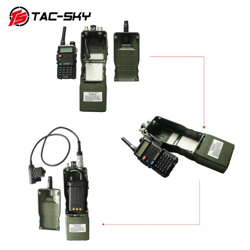 Imagem -06 - Tac-sky-walkie-talkie Militar com Caixa Virtual Walkie-talkie Acessórios de Walkie-talkie 6pin U94 Ptt an Prc152 152a ts