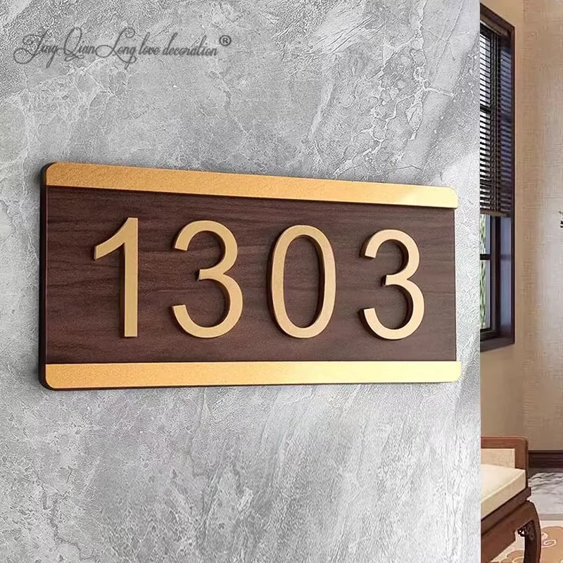 Custom Acrylic Black & White House Numbers Sign Door Address Street 3D Number Plaques Outdoor Name Decor Plate