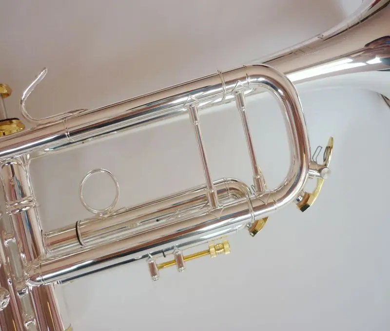 Original high quality Trumpet Model Silver Plated LT197S-100 Trumpete trompete with Original Blue Case free Shipping