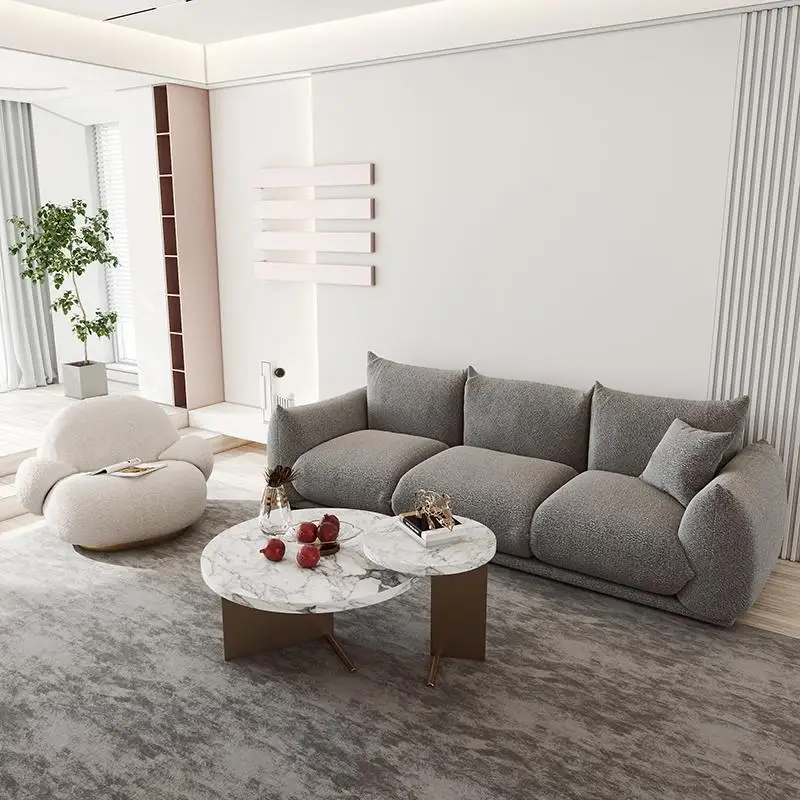 

Bread fabric ins Internet celebrity Nordic lamb wool modern simple small apartment living room