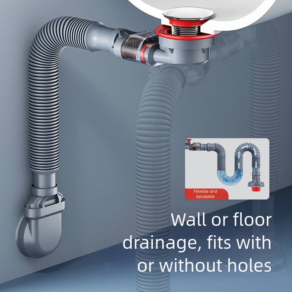 

Ультратонкая прыгающая раковина с сердечником против запаха, универсальный сливной диспенсер для воды, аксессуары для слива раковины в ванной комнате