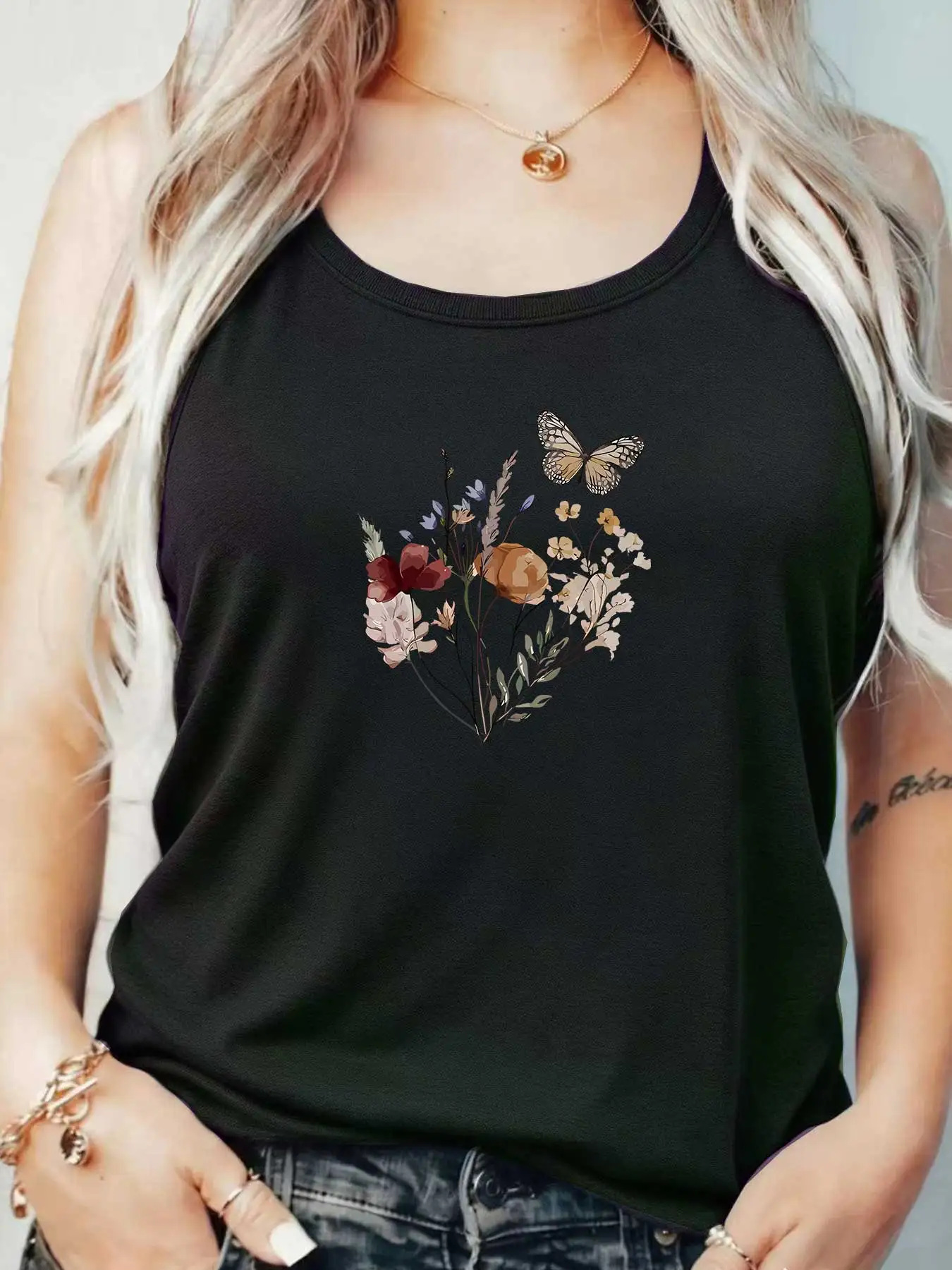 

Женская футболка свободного кроя с принтом и карманом, с круглым вырезом и ребристым воротником, размеры 1-8XL, большие размеры, удобная повседневная модель