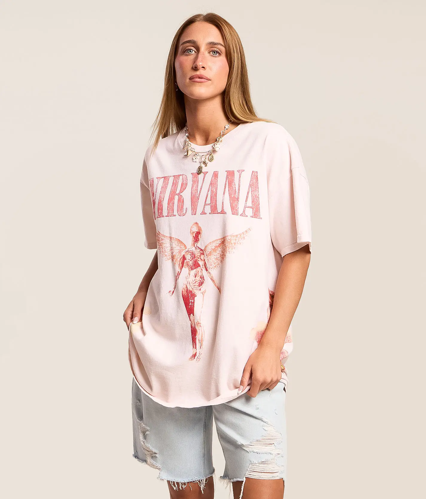 Nirvana T-shirt Streetwear Trendy Cotton Oversized Unisex Fashion Vintage Hip Hop Print T-shirts Couples Classic high quality
