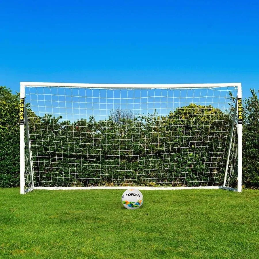 

12 x 6ft Soccer Goal - 100% UK-Made 5 Min Setup Unbreakable Goalpost with Target Ball Bundle - Ideal for Backyard Use