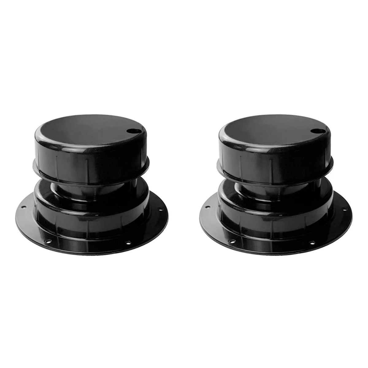 Black RV Plumbing Vent Caps Kit 2Pcs Trailer Campers Vent Cap Roof Sewer Vent Cover Caps for 1 to 2 3/8 Inch Pipe Black