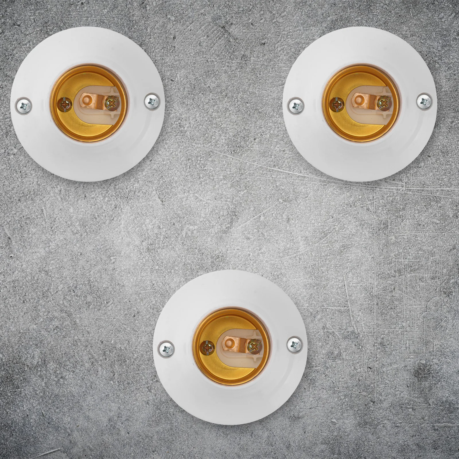 

10Pcs E27 Screw Socket Lamp Holder Base White Plastic Metal Ac 250V 6a Light Bulb Holder for Home Office E27 Socket
