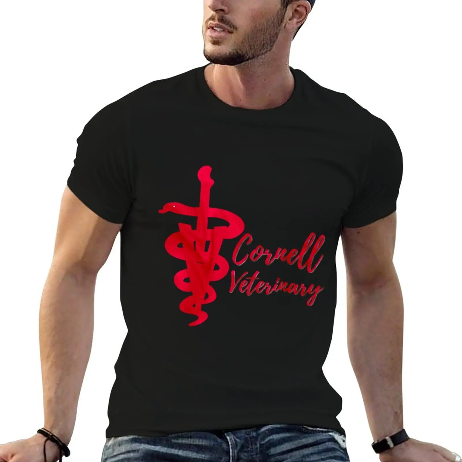 Cornell Veterinary (2) T-Shirt Work Utility Casual Tee Shirt