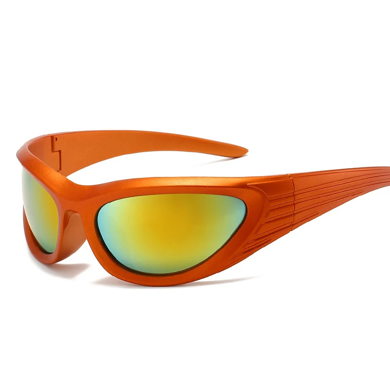 Neue Ankunft Beliebte Damen Sonnenbrille Punk Sonnenbrille Einzigartige Ovale Sonnenbrille Männer Goggle Shades Spiegel Bunte Y2K Brillen