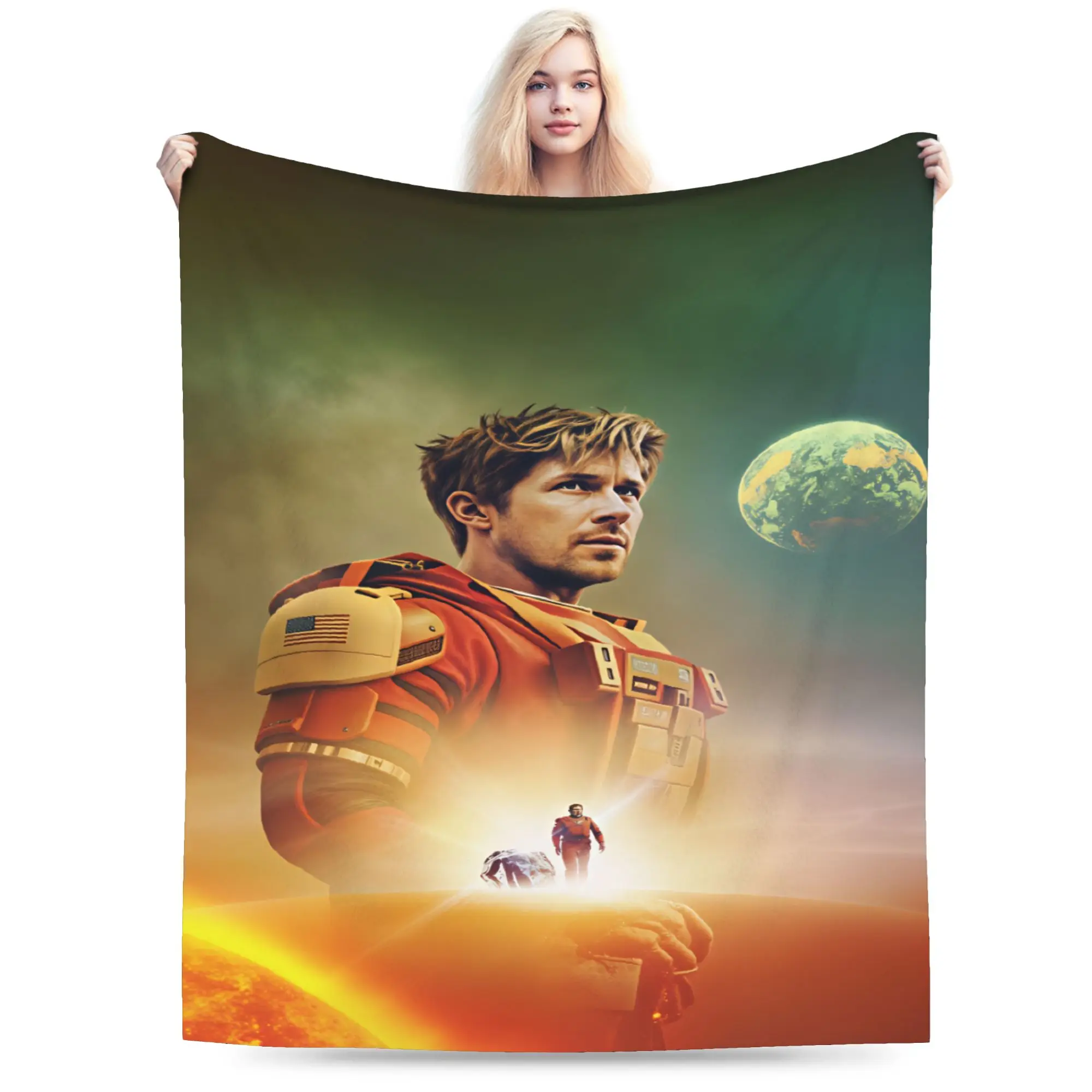 Project Hail Mary Warm Blanket For Sofa Home  Funny Bedding Throws Autumn Travel Flannel Bedspread