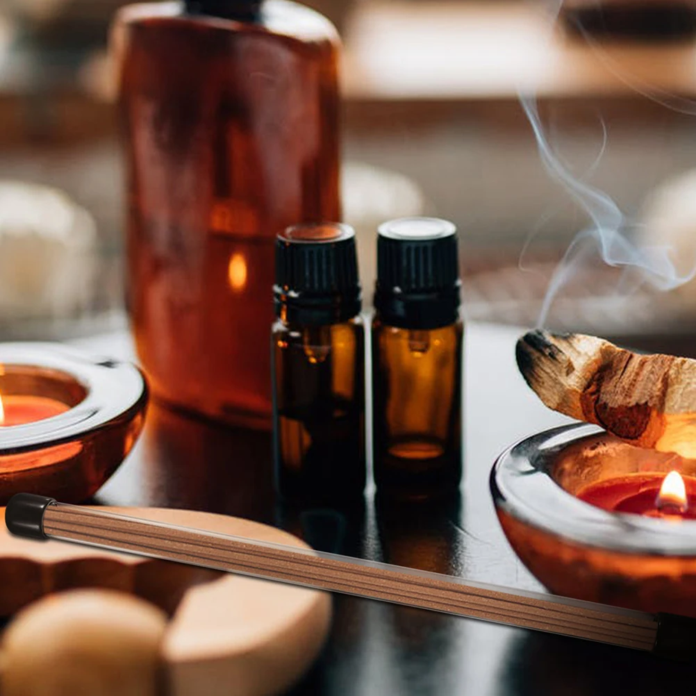 

12 Pcs Incense Stick Tube 230X12mm Portable Holder Round Lid Storage Container Acrylic Dustproof Travel Friendly