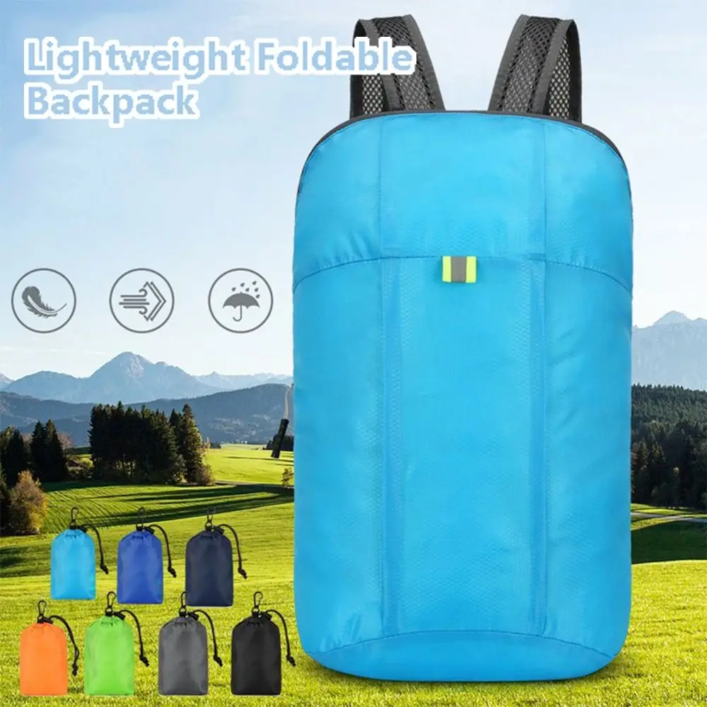 Mochila impermeável dobrável para homens e mulheres, bolsa de nylon leve, mini mochila de viagem, bolsa de acampamento, ao ar livre