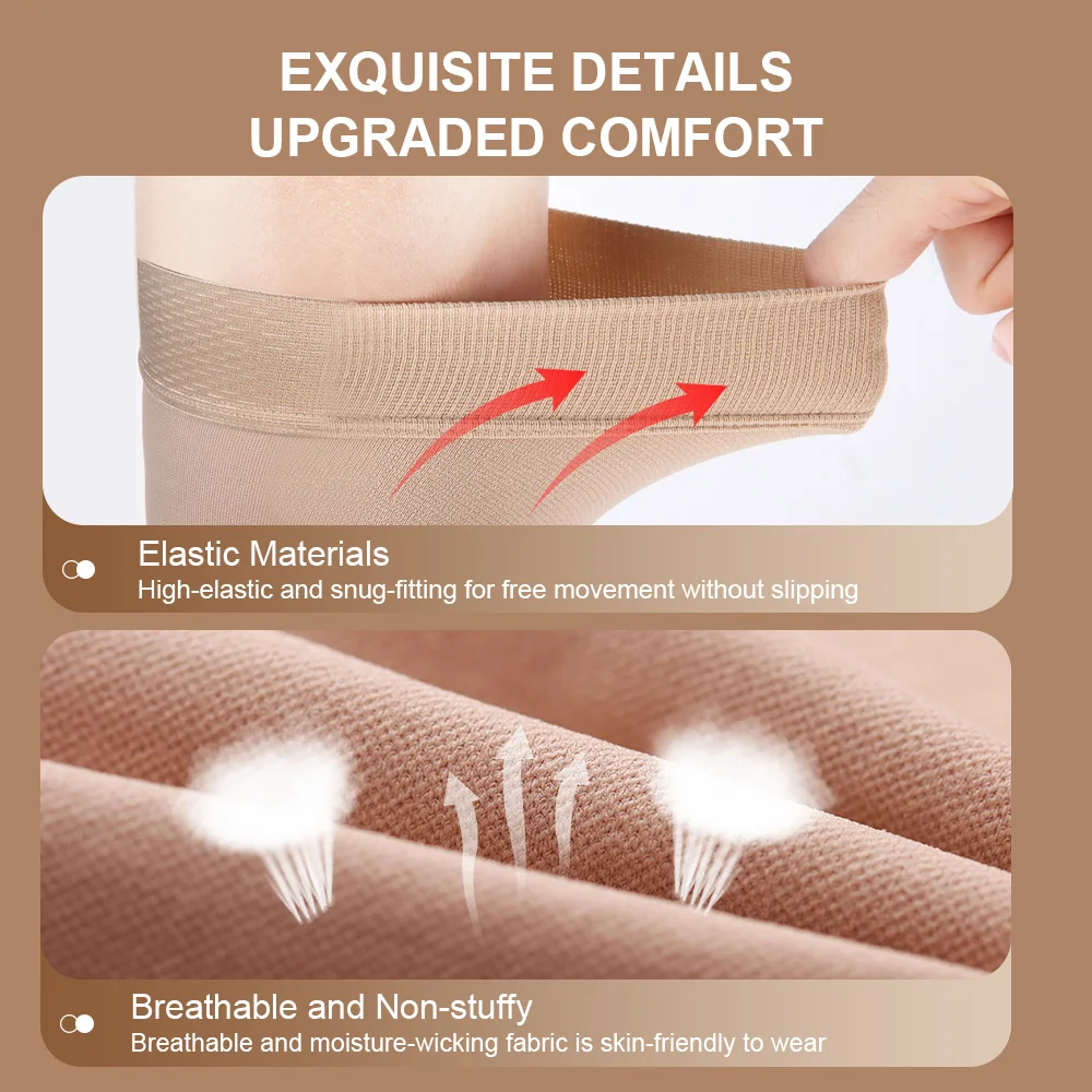 جوارب ضغط طبية مفتوحة من Cofoe للرجال والنساء ، الدوالي ، جوارب السكري ، مستوى 2 ، 1 زوج