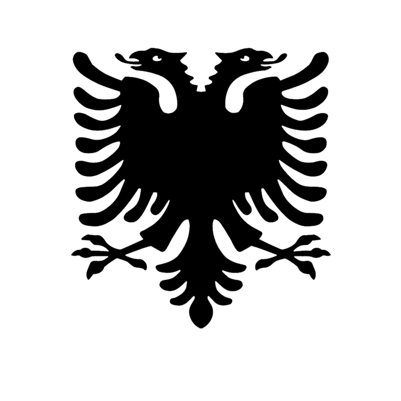 ملصق سيارة ألباني برأسين من الفينيل، ملصق سيارة نسر مقاوم للماء على النافذة الخلفية لمصد الشاحنة