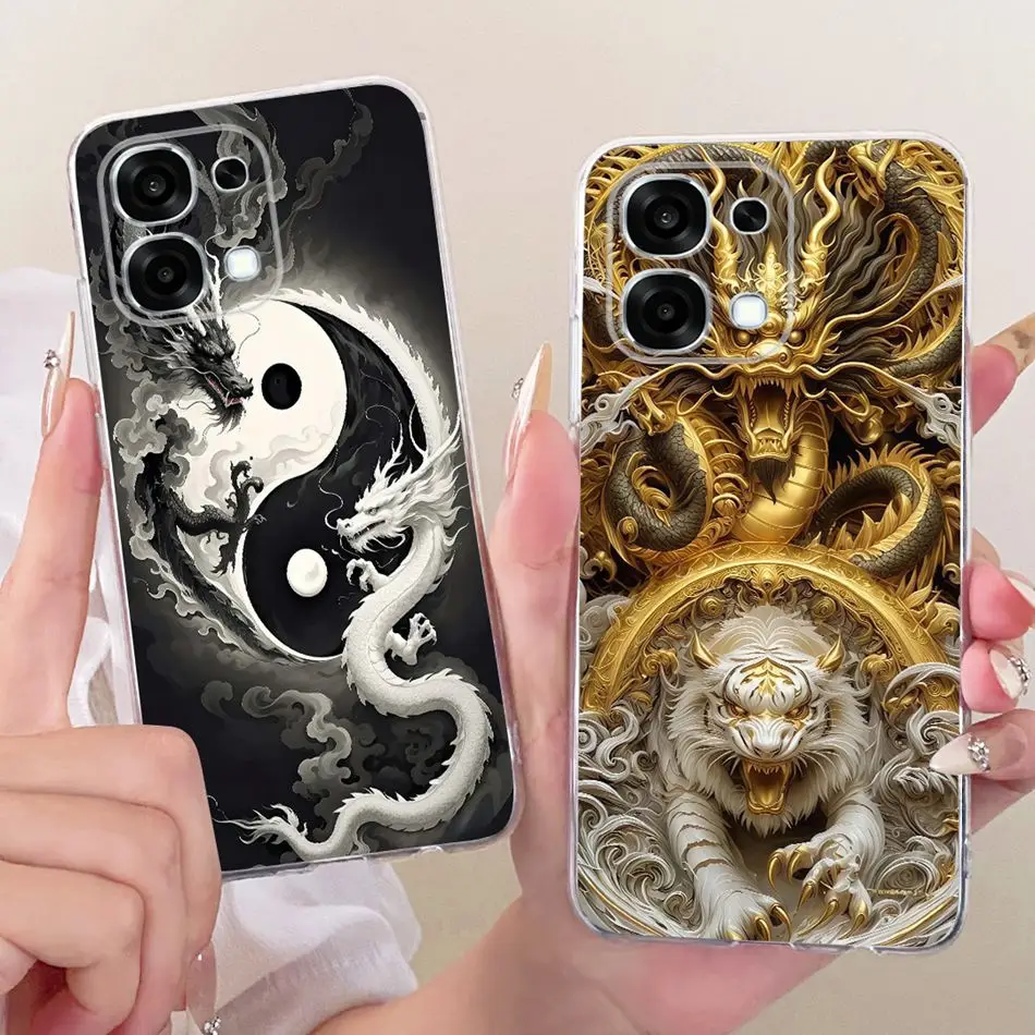 ل ممن لهم A6 برو 4 جرام 5 جرام 2025 كول التنين النمر نمط جراب هاتف ل ممن لهم A6 برو CPH2781 CPH2799 لينة سيليكون بولي يوريثان الحالات #5