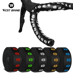 WEST BIKING Bike Handlebar Tape EVA PU Road Bicycle Handlebar Tape Anti-slip Shock Absorption Cycling Wrap End Plug Accessories