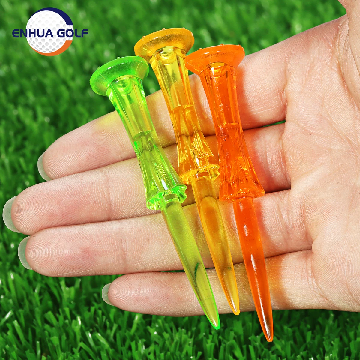 Golf Tees Plastic Golf Practice Tee 50 Pcs/Set Unbreakable 80mm Reduce Friction & Side Spin Durable Stable Golf Driver Tees