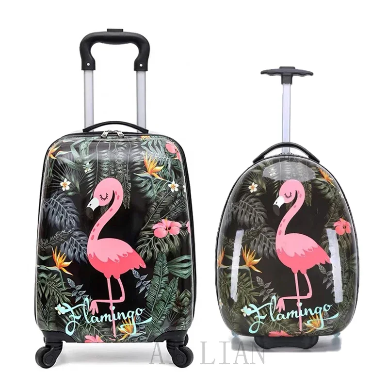 kids travel suitcase on wheels Cartoon rolling luggage Cute boy girls carry on cabin suitcase trolley luggage bag child gift HOT