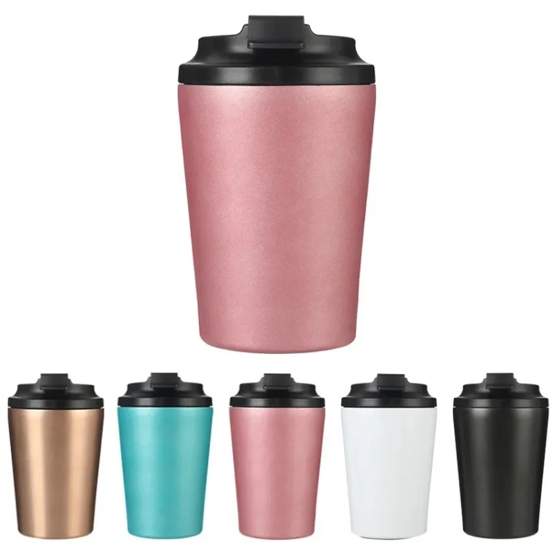 

12oz Travel Stainless Steel Coffee Cup Thermal Mug Leak-Proof Thermos Bottle Tea Coffee Mug Vacuum Flask Insulated Cups Hot