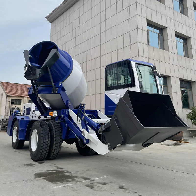 

YG Customized Hot Selling Construction Machinery Mini Self Loading Concrete Mixer Truck With Engine 5.5m3 Drum Capacity 3.5m/bat