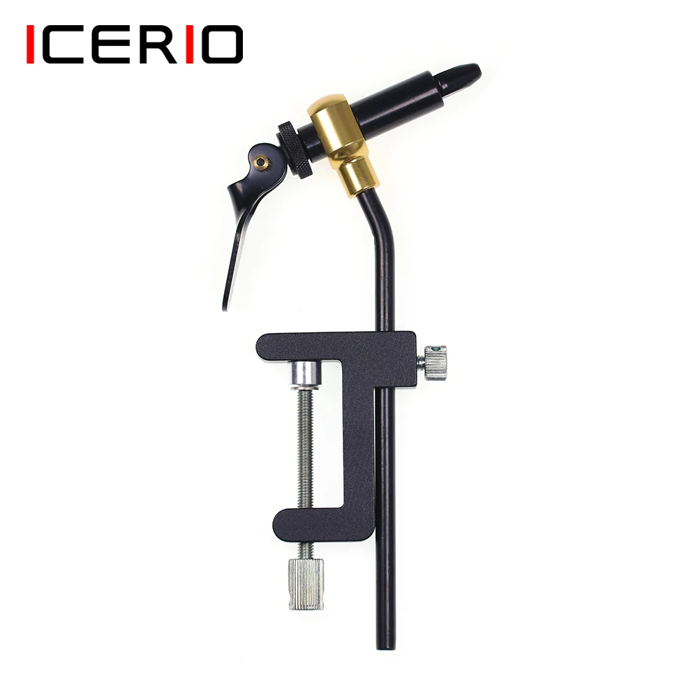 ICERIO Fly Tying Vise Fishing Fly Tools C-clamp Tying Vise with Steel Hardened Jaws