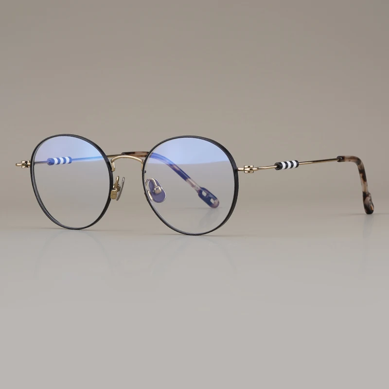 

Top Quality Acetate Titanium Optical Eyeglasses Luxury Brand Vintage Round Glasses Frame Men Women Designer Handmade Eyewear