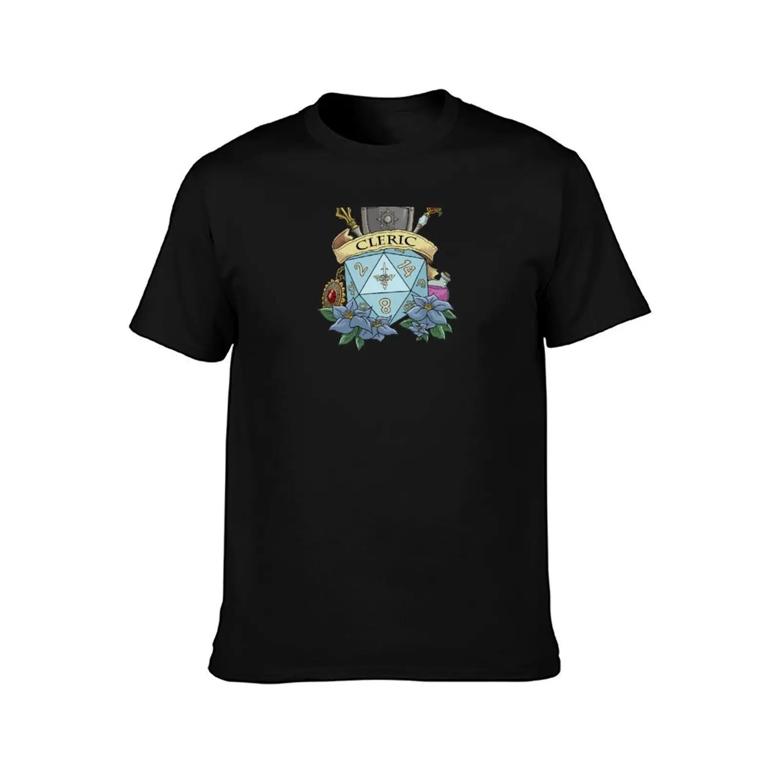 Dice Cleric T-Shirt Minimalist Plain Crew Neck T-Shirt