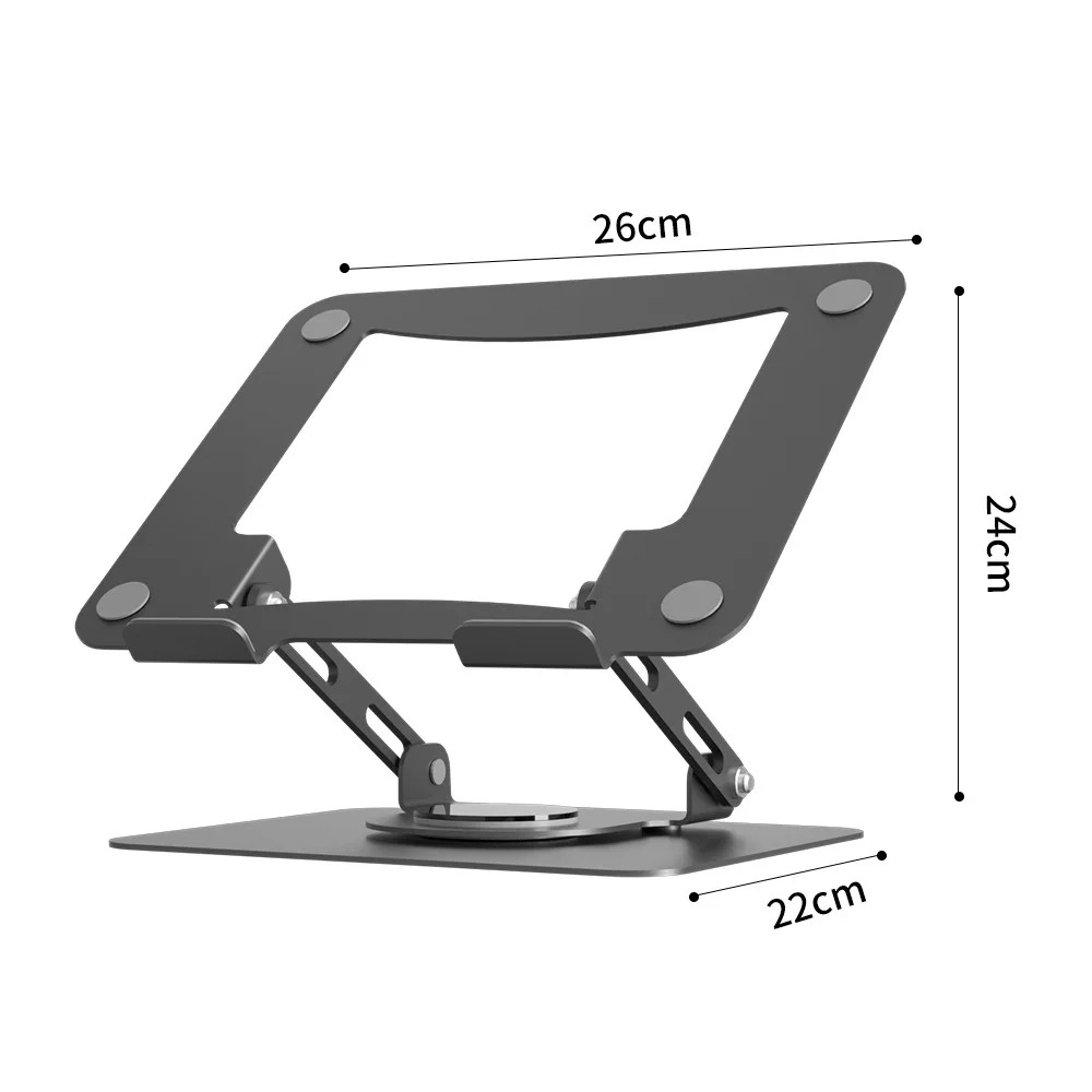 360 Degree Metal Laptop Folding Stand Phablet Desktop Lift Increase Heat Dissipation Rotary Stand Laptop Support Notebook