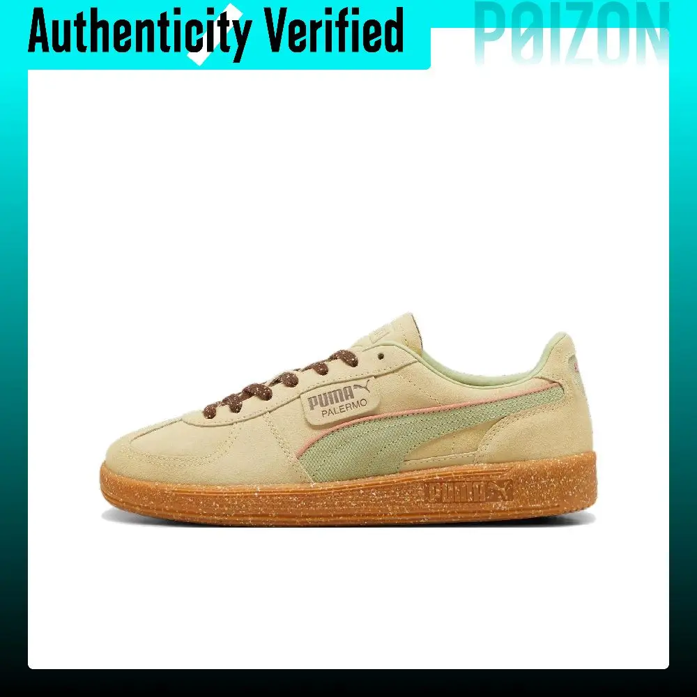 PUMA Palermo Cannoli Abrasion Resistant Low top German Army Trainers Unisex Brown Green 398382-01