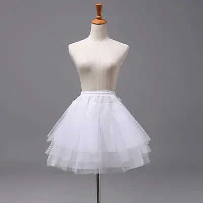 Kids Girls Hoopless Petticoat Skirt Wedding Children Princess Underskirt