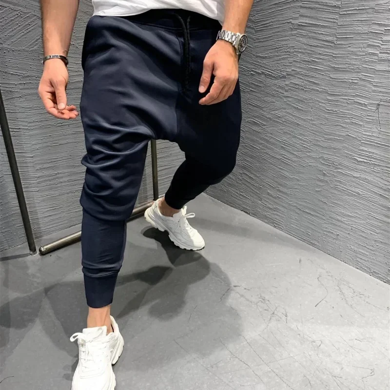 Men Clothing 2023 Men\'s Multi-pocket European and American Jogging Pants Fitness Leisure Slim Elastic Running Sports Pants