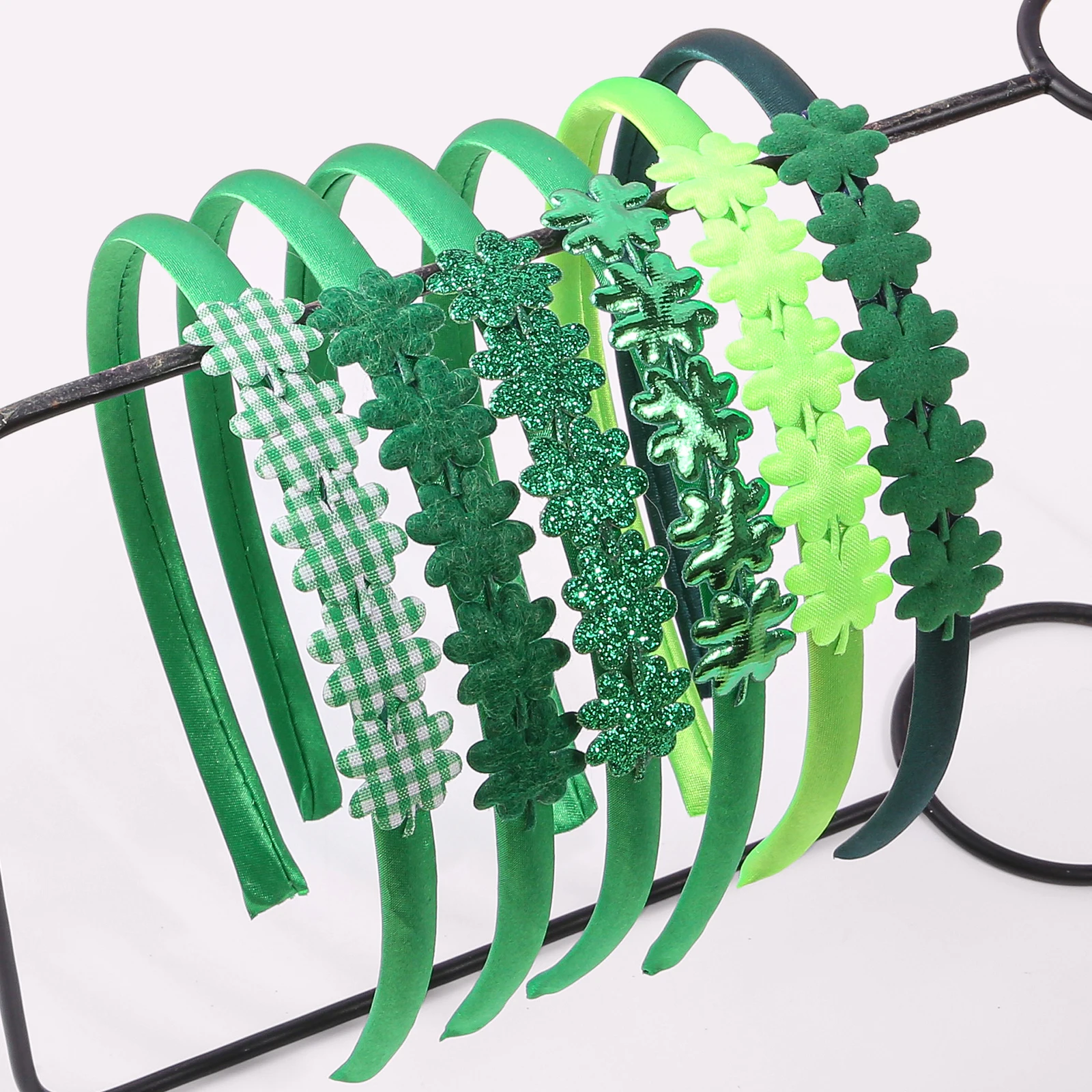 

3/6pcs Fun St. Patrick's Day Headbands for Women Irish Festival Shamrock Party Headpiece Hair Accessories Unisex