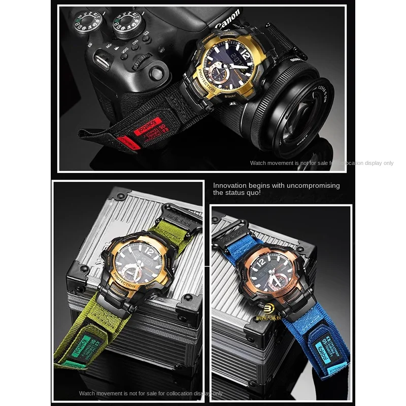 For Casio G-SHOCK 5536 GR-B100/GB-1A2/1A3/1A4 Modified Nylon Watch Strap Canvas waterproof Watchband Men Outdoor Sports Bracelet