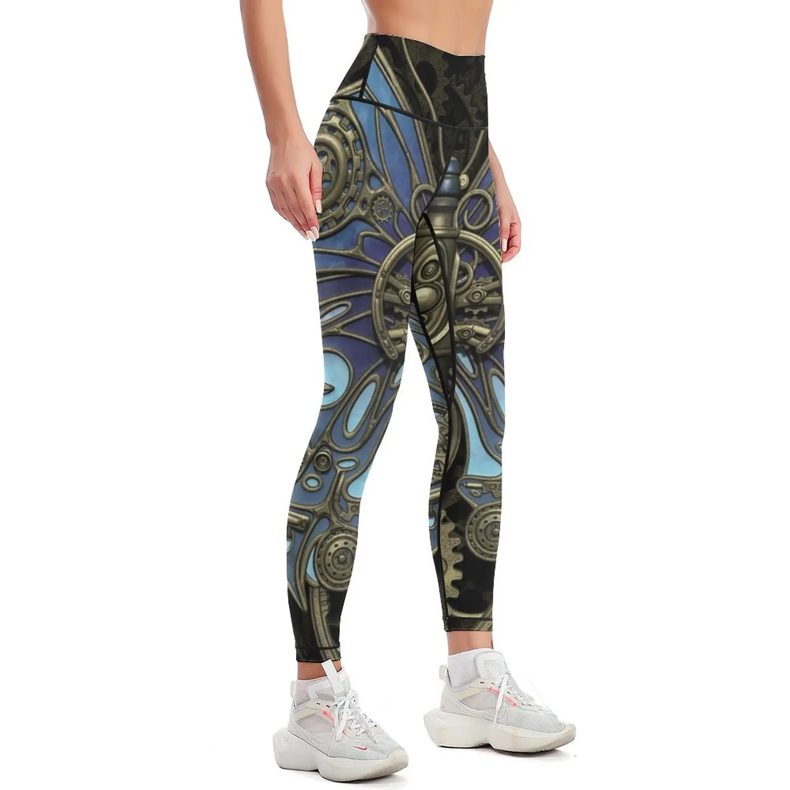 Steampunk Butterfly - Original Version Leggings Fitness's gym clothes Women sports Womens Leggings