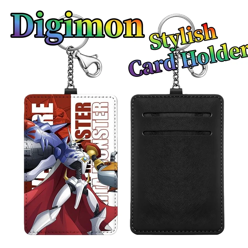 

Digimon Card Sleeve Keychain Cute and Stylish Cartoon Personalized Creative Battle Greymon Bus Card Holder Gift for Friends