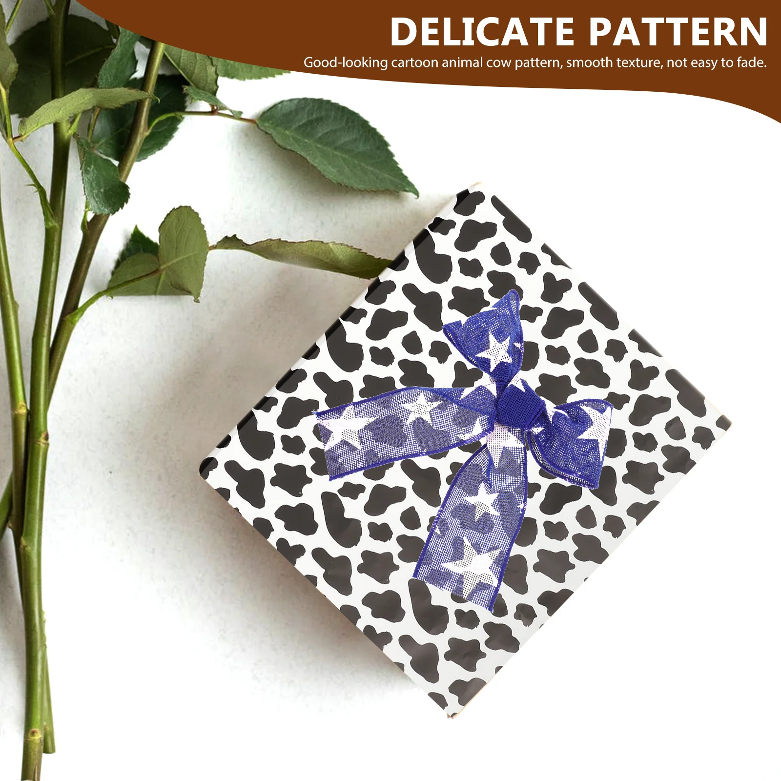 

10pcs Cow Print Wrapping Paper For Gift Box Diy Craft Party Festival Packaging Decorative Tissue Paper Bulk Cow Pattern Gift