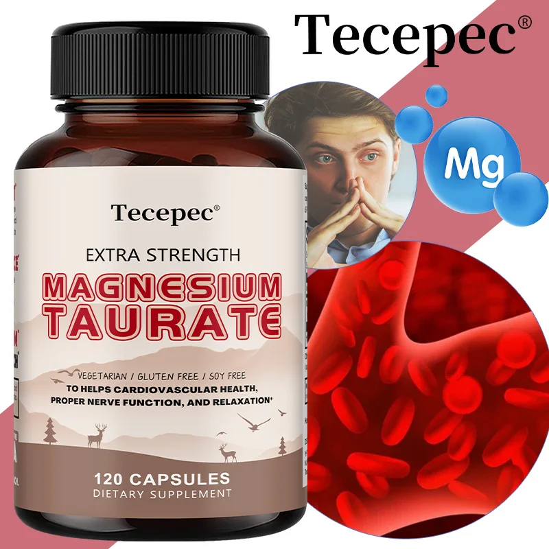 

Magnesium Taurate, High Absorption Taurate 750mg for Heart, Stress, Anxiety, Restless Leg & Sleep Support