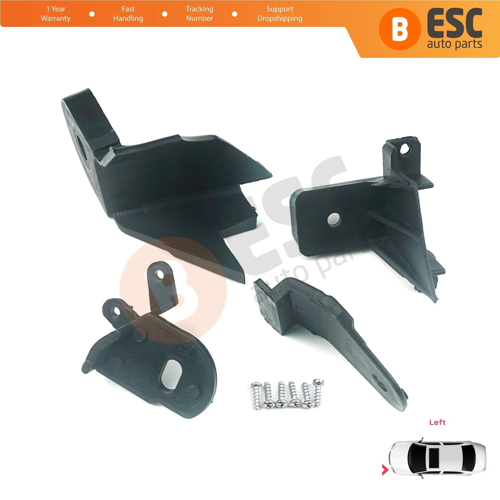 Ehl554 Autos chein werfer gehäuse Reparatur halterung Halterung Laschen clips linke Seite für Renault Symbol mk3 Facelift 2017-on 260609154r